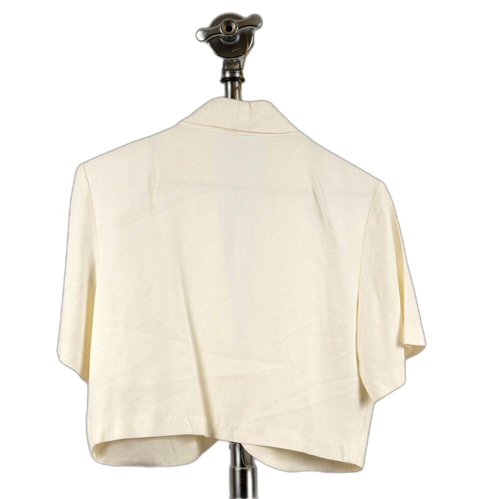 Vintage Cream cropped blouse size S - Picture 2 of 5